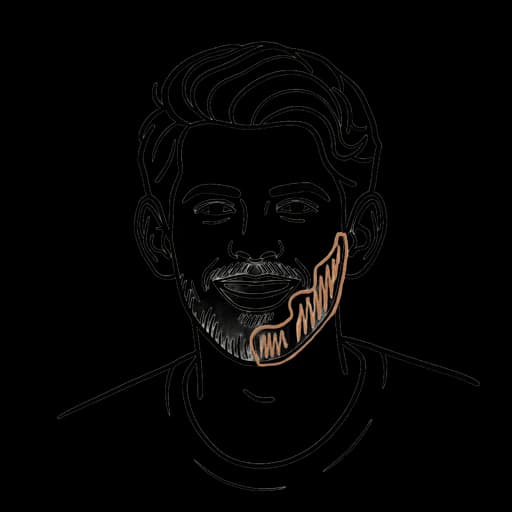 A line-drawn portrait of Abdullah